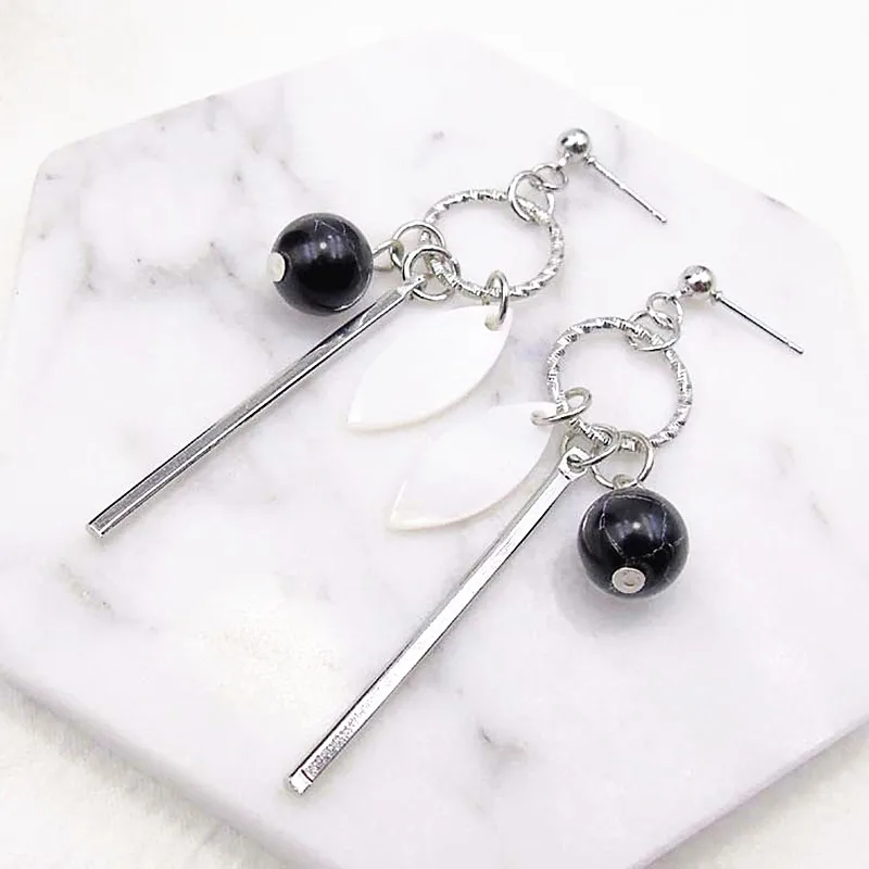 

2018 Drop Ball Earrings Fashion Jewelry Geometric Shell Boucle D'oreille Women Dangle Bead Brincos Bohemian Earings For Women