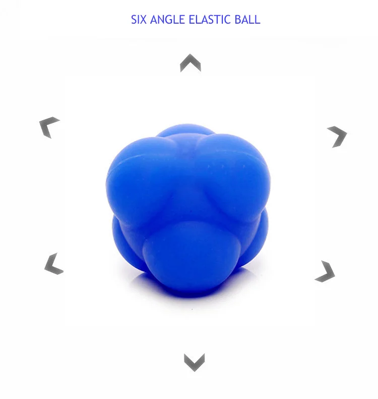 Шестиугольный твердый шар из силикагеля, фитнес-мяч, чувствительный, тренировочный, реакционный, гладкий