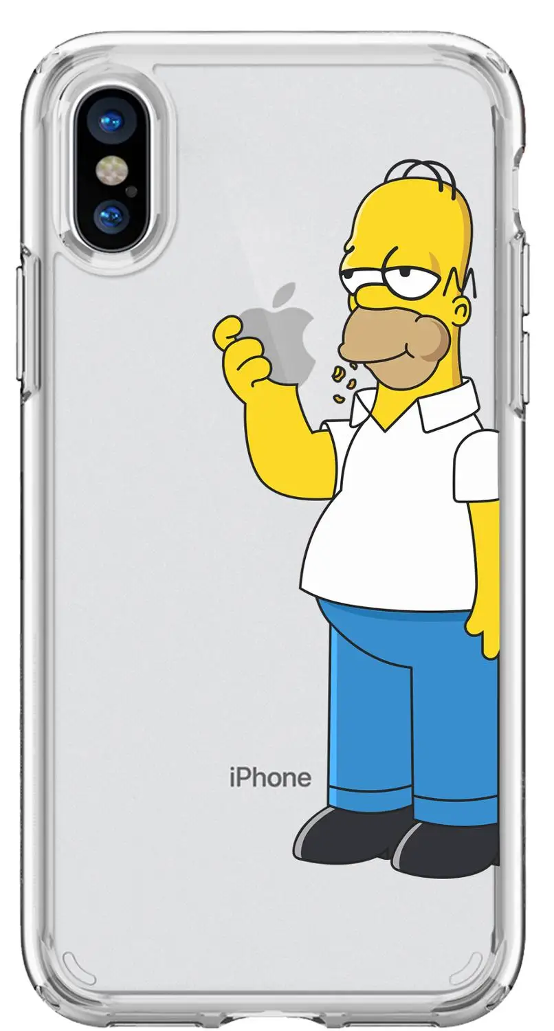 

Homer J.Simpson Silicone Phone Case For iPhone 6 6s 7 8 P PLUS X XR XS MAX Cute Funny Fashion Cartoon Silicone Phone Cases Cover
