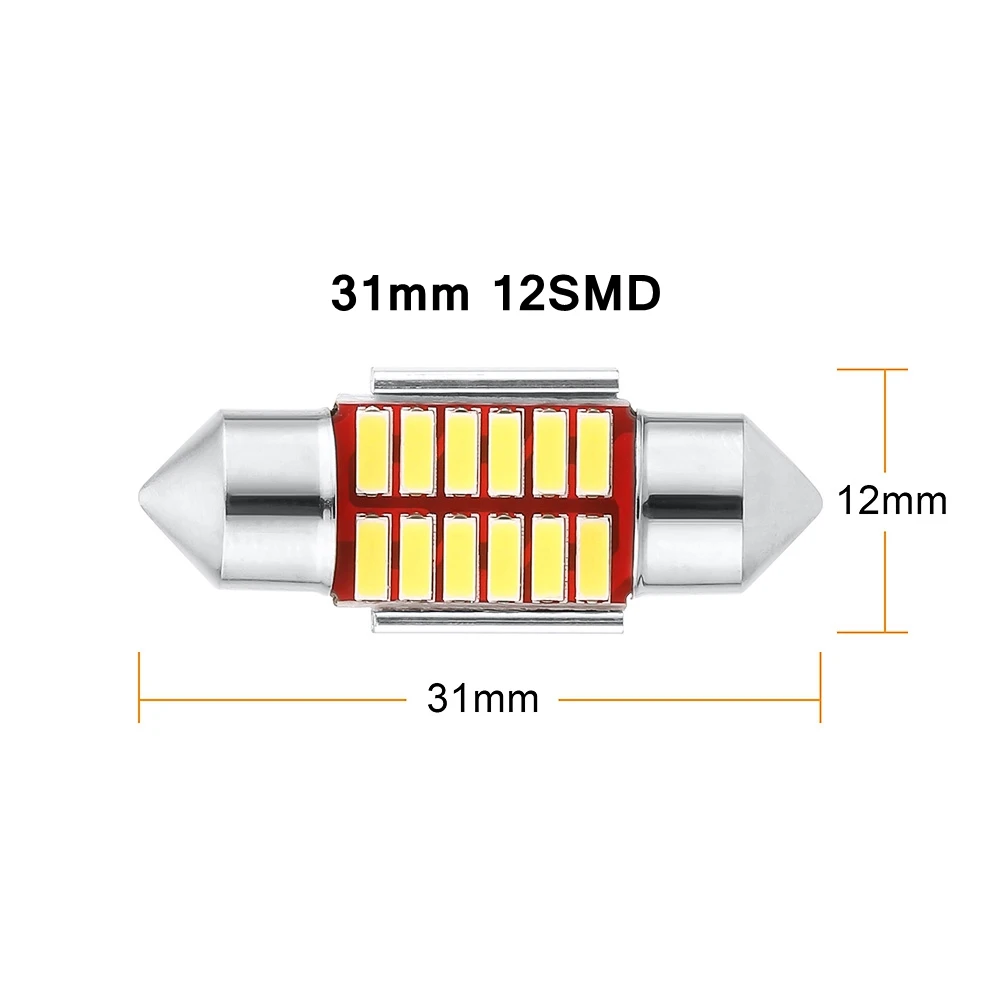 10 шт. гирлянда 31 мм 36 мм 39 мм 41 мм светодиодный светильник C5W C10W супер яркий 4014 SMD Canbus без ошибок авто Интерьер Doom лампа для стайлинга автомобилей - Испускаемый цвет: 31mm