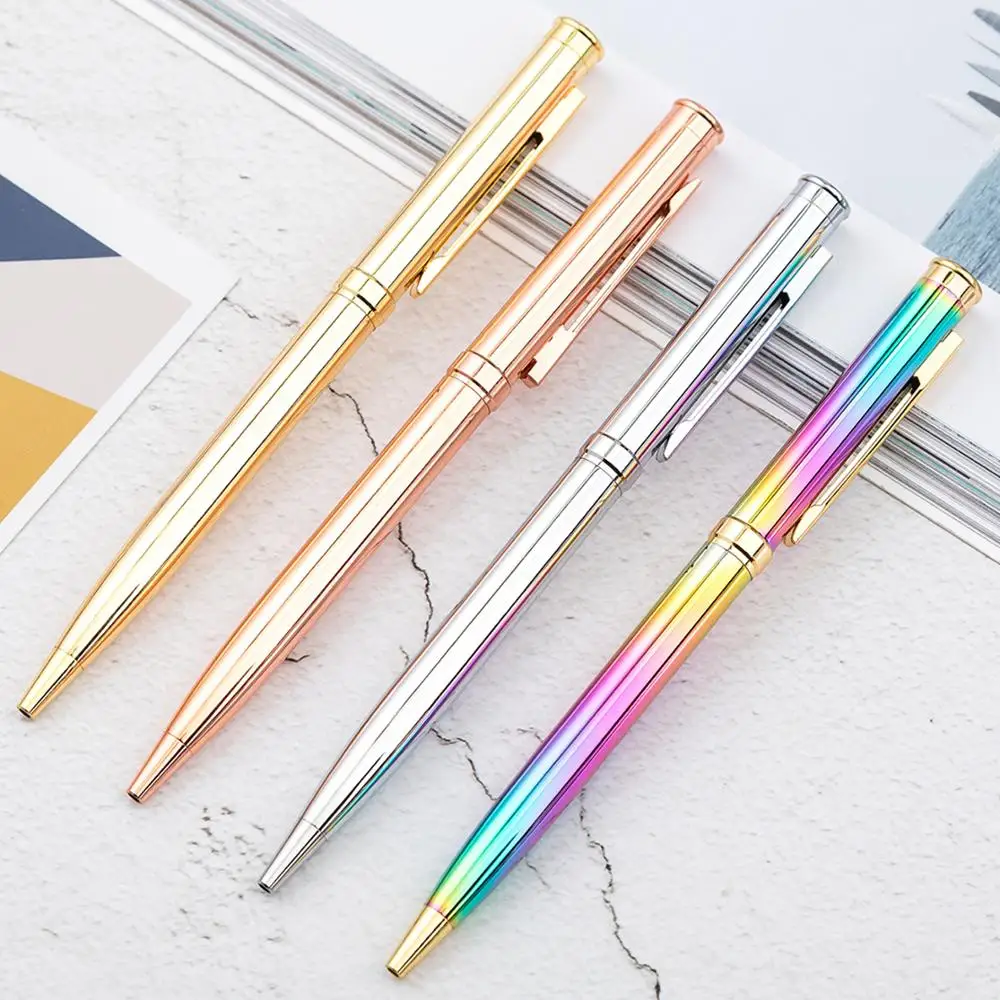 

Luxury quality pen Golden Business office Medium nib Ballpoint Pens New Student office stationery