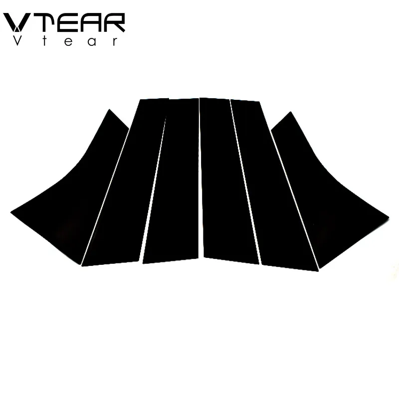 Vtear для Ford Focus 3 window BC декоративная наклейка глянцевая черная отделка Защита от