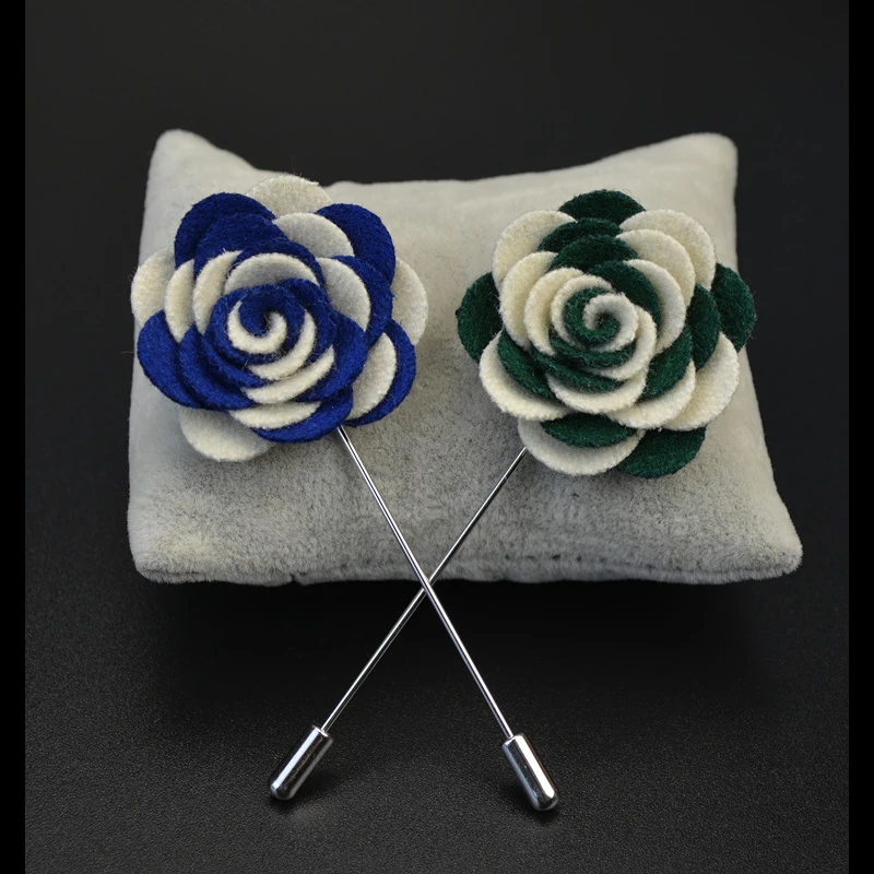 Handmade Men Suit Lapel Flower Pin Mens Vintage Flower Lapel Stick