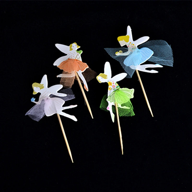 16pcs angel fairy cupcake toppers picks for princess birthday party decorations halloween party cake decoration favor - Halloween Party Decorations Cheap 16pcs angel fairy cupcake toppers picks for princess birthday party decorations halloween party cake decoration favor - Halloween Party Decorations Cheap