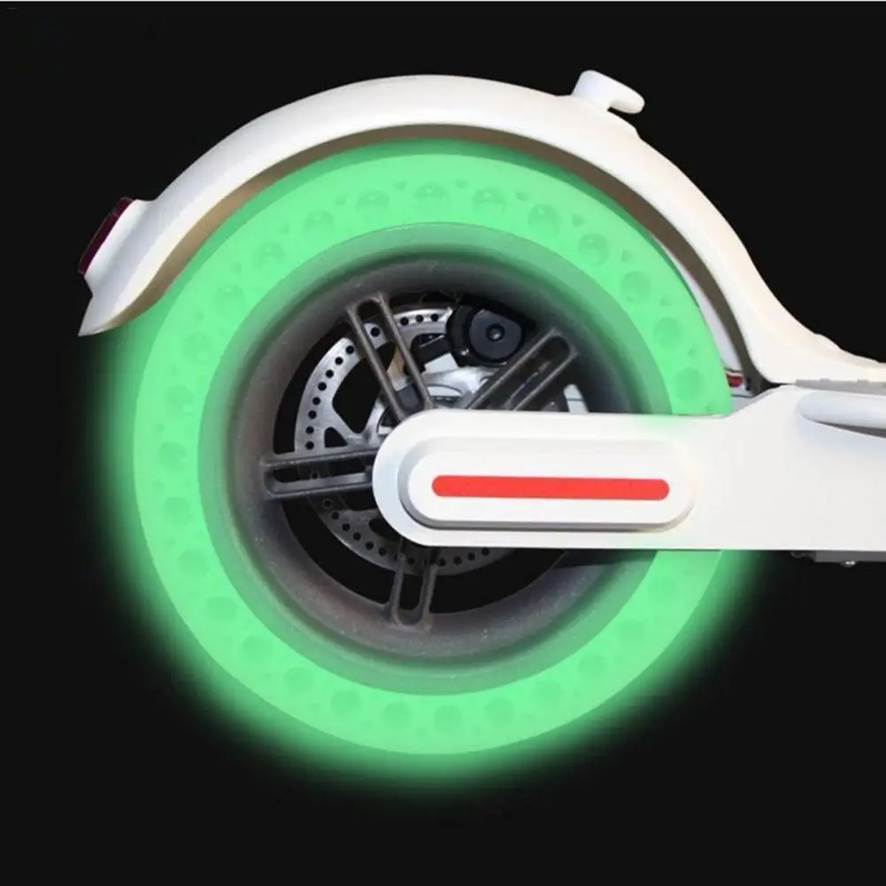 For Xiaomi M365 Scooter Light Tire Accessories M365 Scooter Shock Absorber Honeycomb Solid Night Fluorescent Free Pneumatic Tire