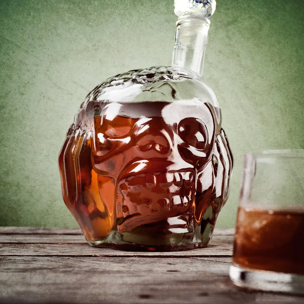 450ml 650ml Two Size Zombie Head Decanter / Zombie Wine Bottle Hip