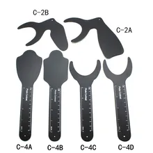 1 шт. стоматологический ортодонтический черный фон фото Изображение контрастная доска пероральная щека пластина со шкалой Марка автоклавируемый стоматологический инструменты