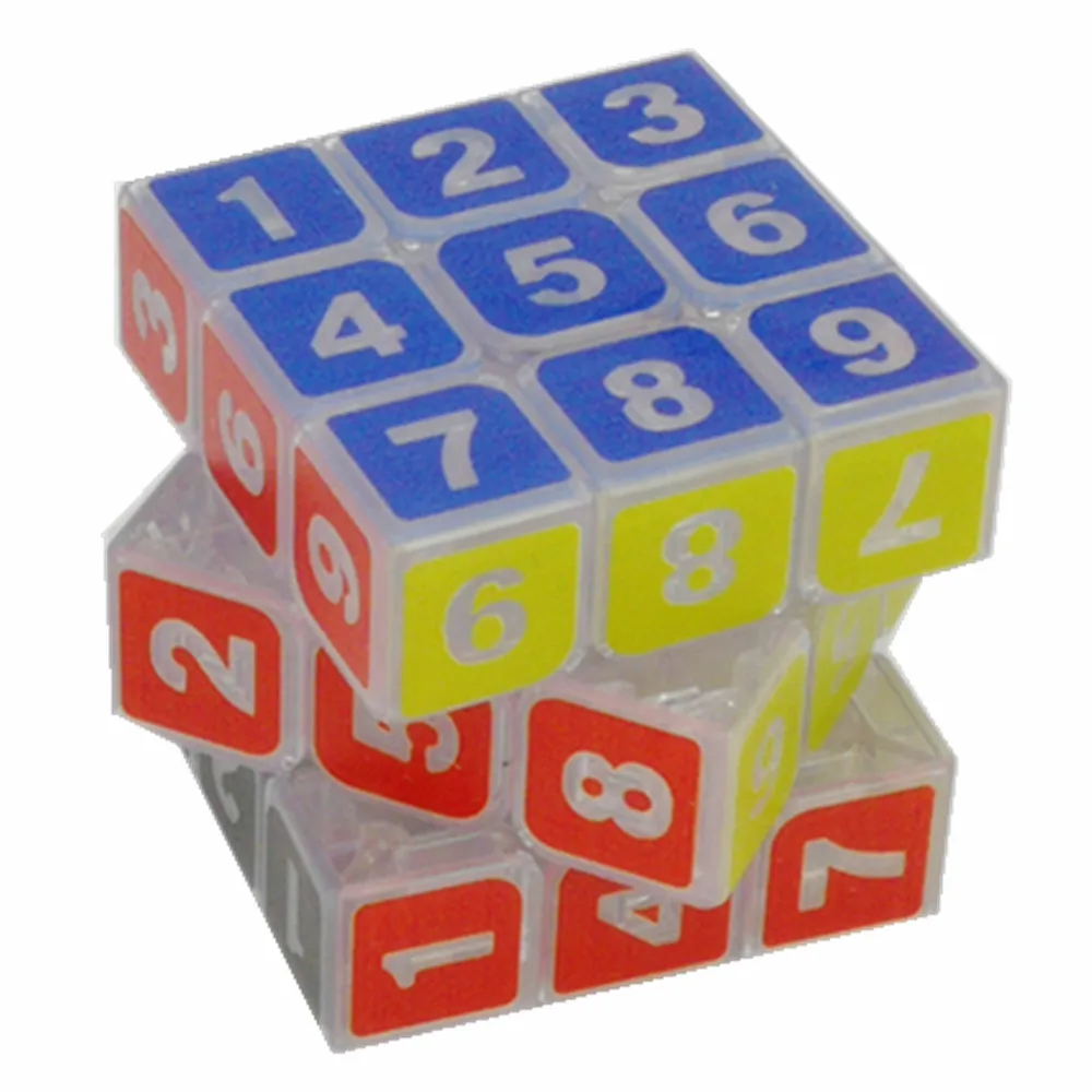 Cuber speed Sudoku 3x3 волшебный куб прозрачный 3x3x3 скоростной Куб прозрачный корпус с номерами Sudoku