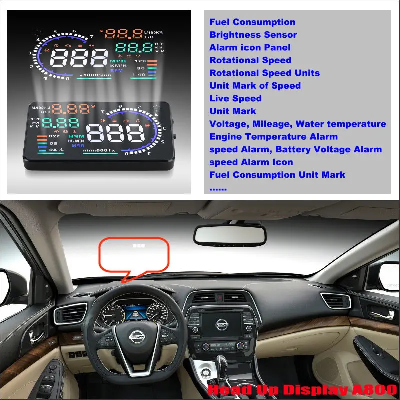Liislee для Nissan Teana/Maxima/Murano автомобильный OBD2 дисплей для вождения экран проектор-отражающее лобовое стекло