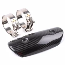 Universal Motorcycle Accessories Carbon Fiber Protector Exhaust Muffler Pipe Heat Shield Guard Cover For Racing And Scooter
