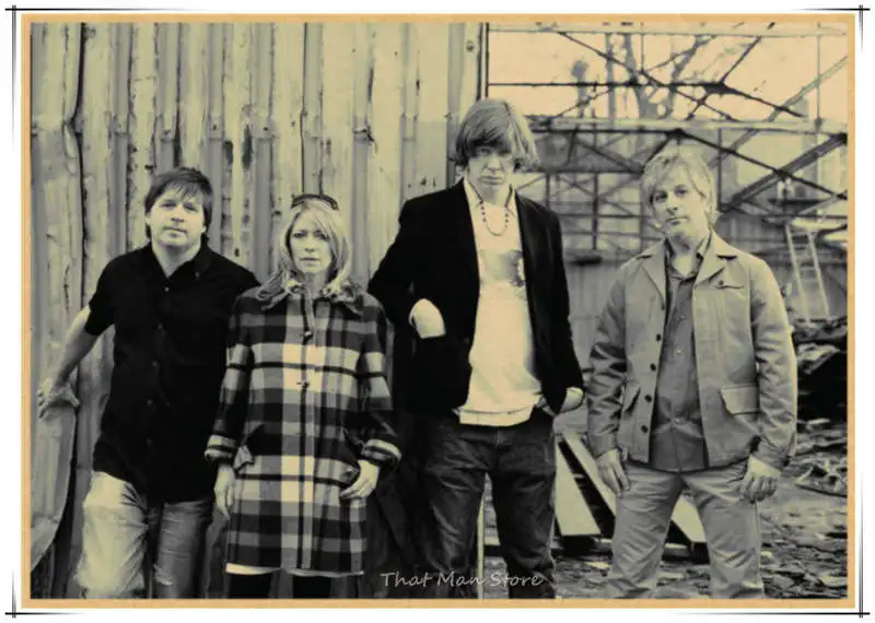 Рок Группа Sonic Youth постер ретро ностальгия крафт бумага декоративная роспись
