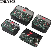 מותג 6 תיקי נסיעות עמיד למים יח'סט LHLYSGS אריזת מארגני ניילון לשאת על מזוודות קוביות אריזה עם שקית נעליים מוצרים