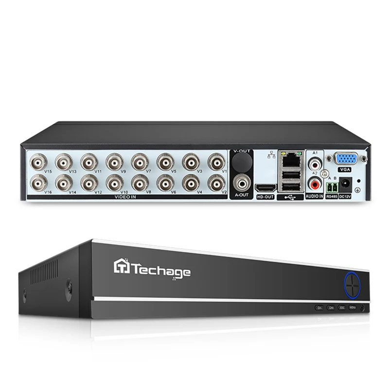 Techage XMeye 16CH H.264 1080P HDMI AHD CCTV DVR NVR HVR 1080N 2MP домашний цифровой видеорегистратор для