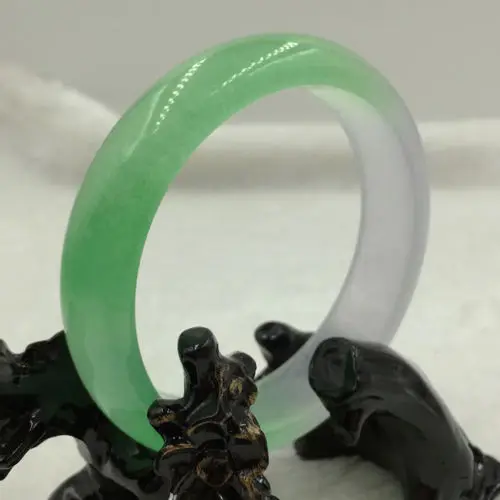 

Hot sale Free Shipping>>>>>Chinese Natural Beautiful Lavender Green Nephrite stone Bangle Bracelet 58mm