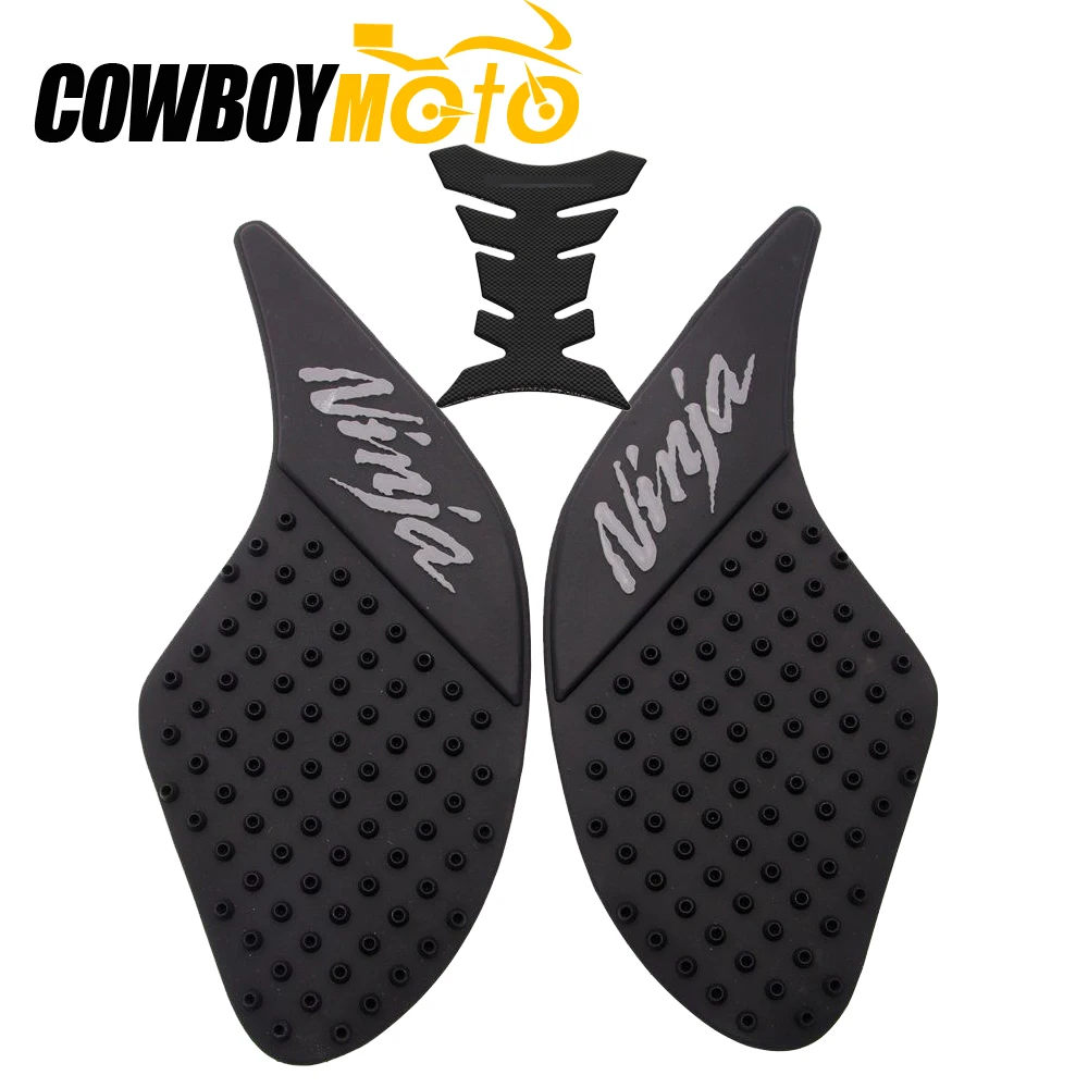

Anti slip Tank Pad Side Gas Knee Grip Traction Pads Protector Sticker Decals For Kawasaki Ninja 250 300 2008-2016 + 1 Sticke