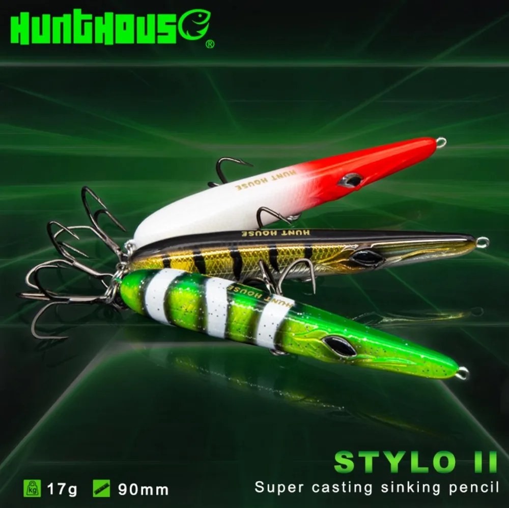 Hunthouse stylo приманка 90 мм рыболовные жесткие пластиковые приманки иглы карандаши
