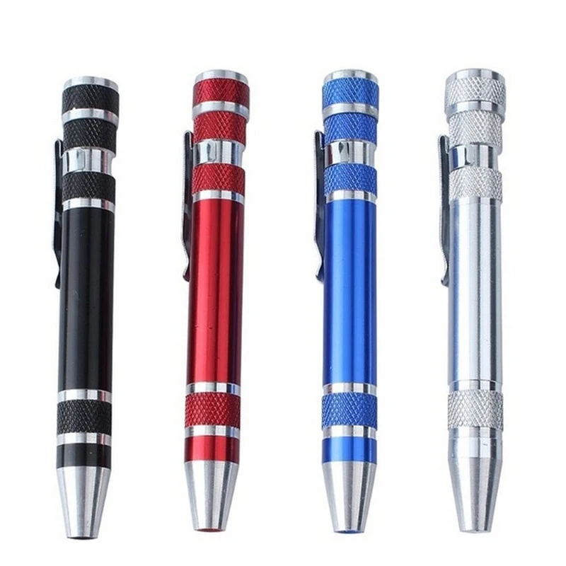 

Multifunction 8 In 1 Mini Aluminum Precision Pen Screw Driver Screwdriver Set Repair Tools Kit for Mobile Phone Hand tool Set
