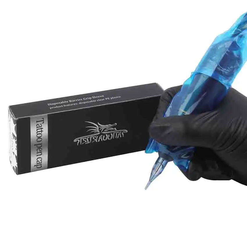 

Tattoo Cover Bag for Machine Pen 200Pcs/Box Disposable Barrier Grip Sleeves Portable Permanent Makeup Body Art Accessories Tools