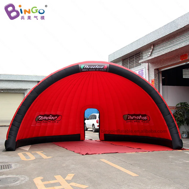  Custom made 7X5.3X4 meters inflatable red igloo / red inflatable dome / half dome inflatable toy te