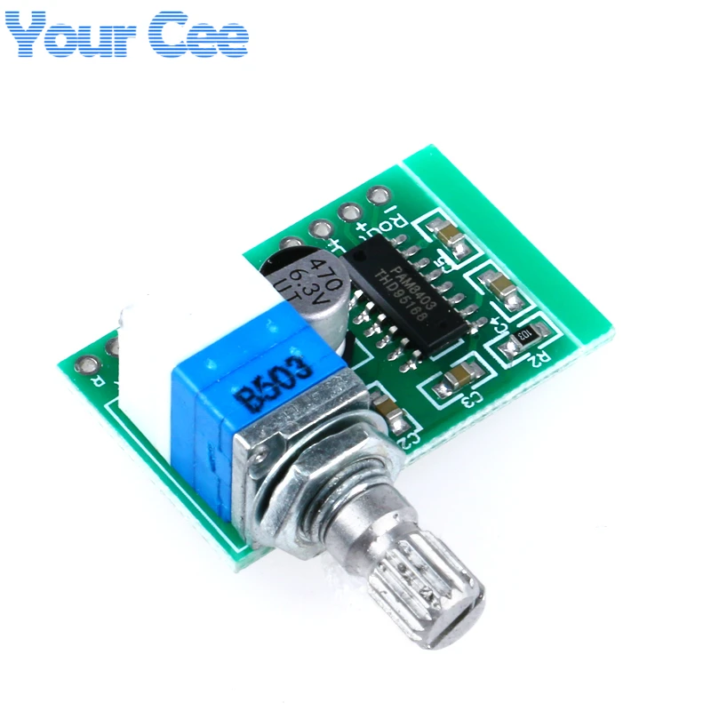 Super Mini PAM8403 DC 5V 2 канальный USB цифровой аудио усилитель плата модуль 2*3 Вт регулятор