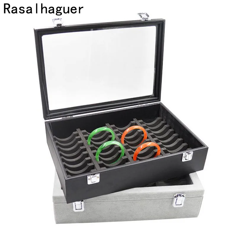 high-quality-jewellery-box-with-clear-glass-lid-for-showing-40pcs-bracelets-jewelry-organizer-made-of-pu-glasses-and-plastic