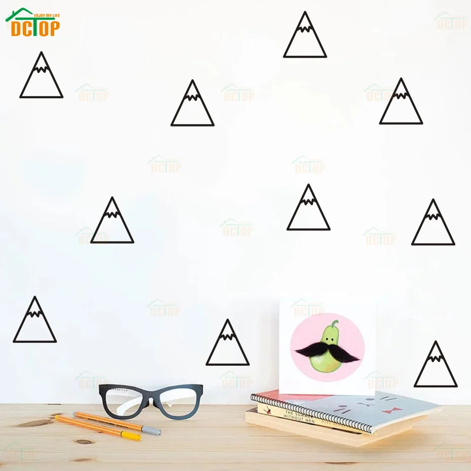 

36Pcs Nordic style Geometric Mountains Wall Sticker DIY little pattern for Children Kids nursery room Wall Decals Home Decor