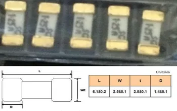 

1808 0.2A FUSE Gold-plated 200MA Size 6.1*2.5 MM 125VDC SMD 250VAC Ceramic fuse Glass 30 pcs/lot ,new and original