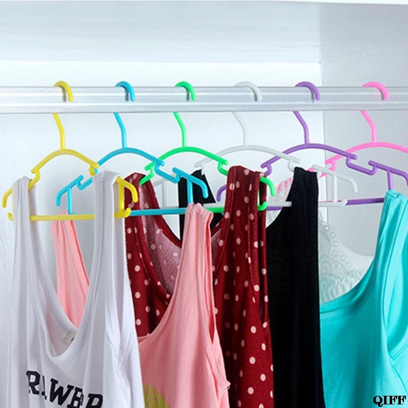 Прямая поставка, Нескользящие пластиковые вешалки для детской одежды, разные цвета, May30