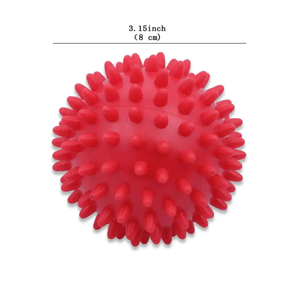 Spiky Massage Physical Therapy Lacrosse Ball Best For Muscle Soreness Back Foot Pain Relief Yoga Myofascial Plantar  (7)