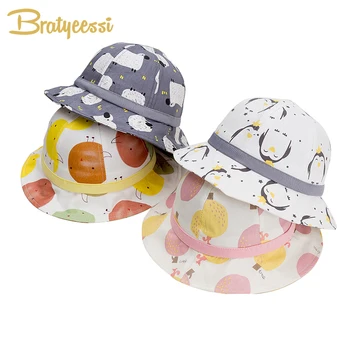 

New Cartoon Baby Cap for Girls Cute Baby Muts Cotton Spring Autumn Summer Bucket Hats Kids Baby Boy Hat 1PC