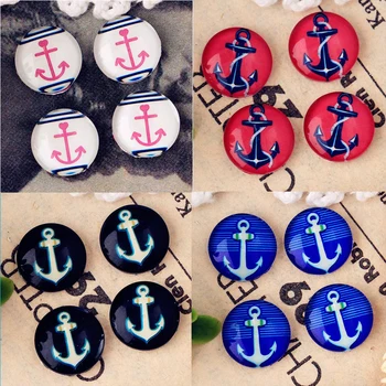 

12mm 25pcs Photo Glass Cabochons Picture Round Cameo Set Handmade Bases Settings Anchors Fashion Stone DIY Accessories