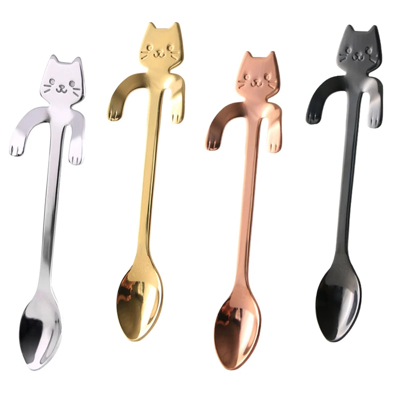 Cute-Cat-Spoons-Stainless-Steel-Coffee-Tea-Stirring-Spoon-Flatware-Dessert-Snacks-Scoop-with-Handle-2017ing
