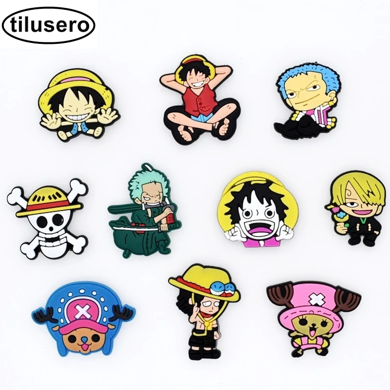 

1pc cartoon one pieces Shoe Charms Shoe Accessories Shoe Decoration for Croc JIBZ/ Wristbands kids Party Xmas Gift F022