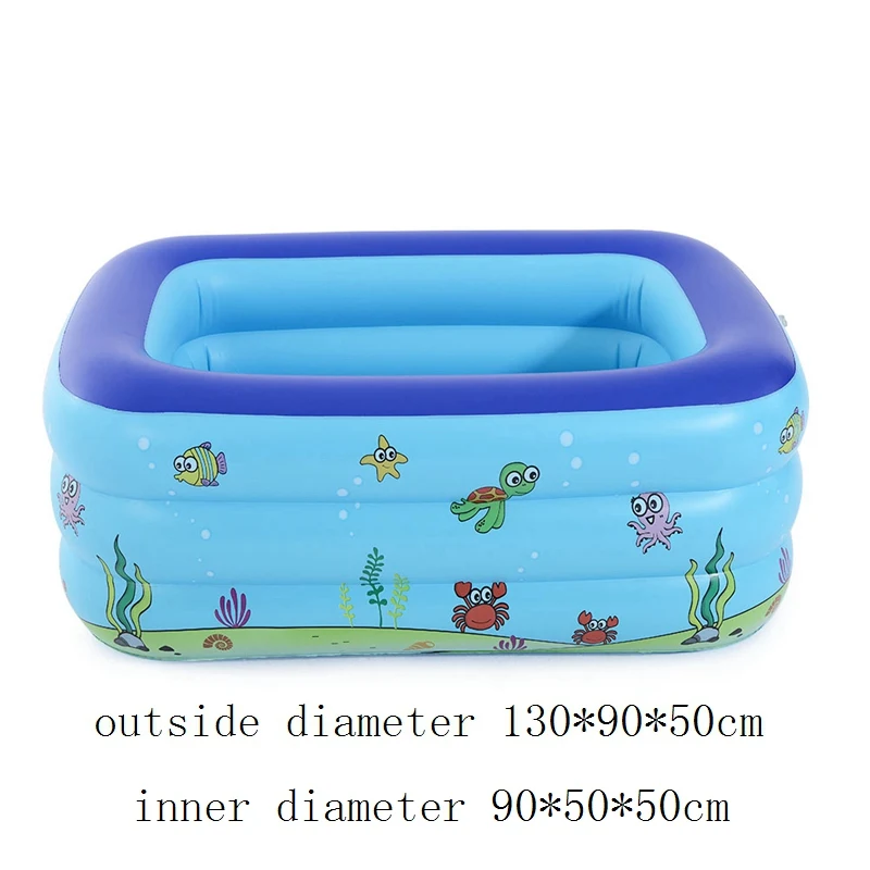 Надувные детские ванны для купания, летние детские игрушки для купания, детская утолщенная ванна, портативное ведро для плавания, бассейн ming - Цвет: 130X90X50cm
