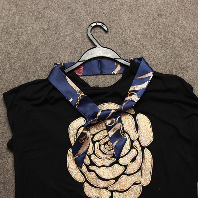 New Fashion Tie Hair Scarves Decorative Map Handle Scarf Lady Ribbon Small Way Bag Band Women Multi-use