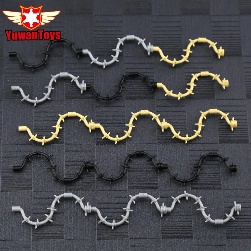 

100Pcs MOC War Battlefield DIY Building Blocks Trench Steel Wire Blocks Mini Bricks Base Compatible Other Basic Blocks