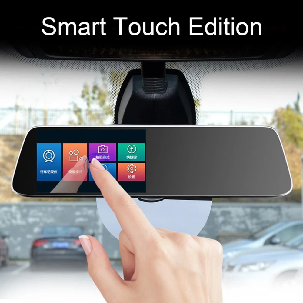 

1080P HD Car Drive Recorder USB TF Card Rear View Mirror Detector Dual Camera With Night Vision Tachograph 5 Million Pixels Hot