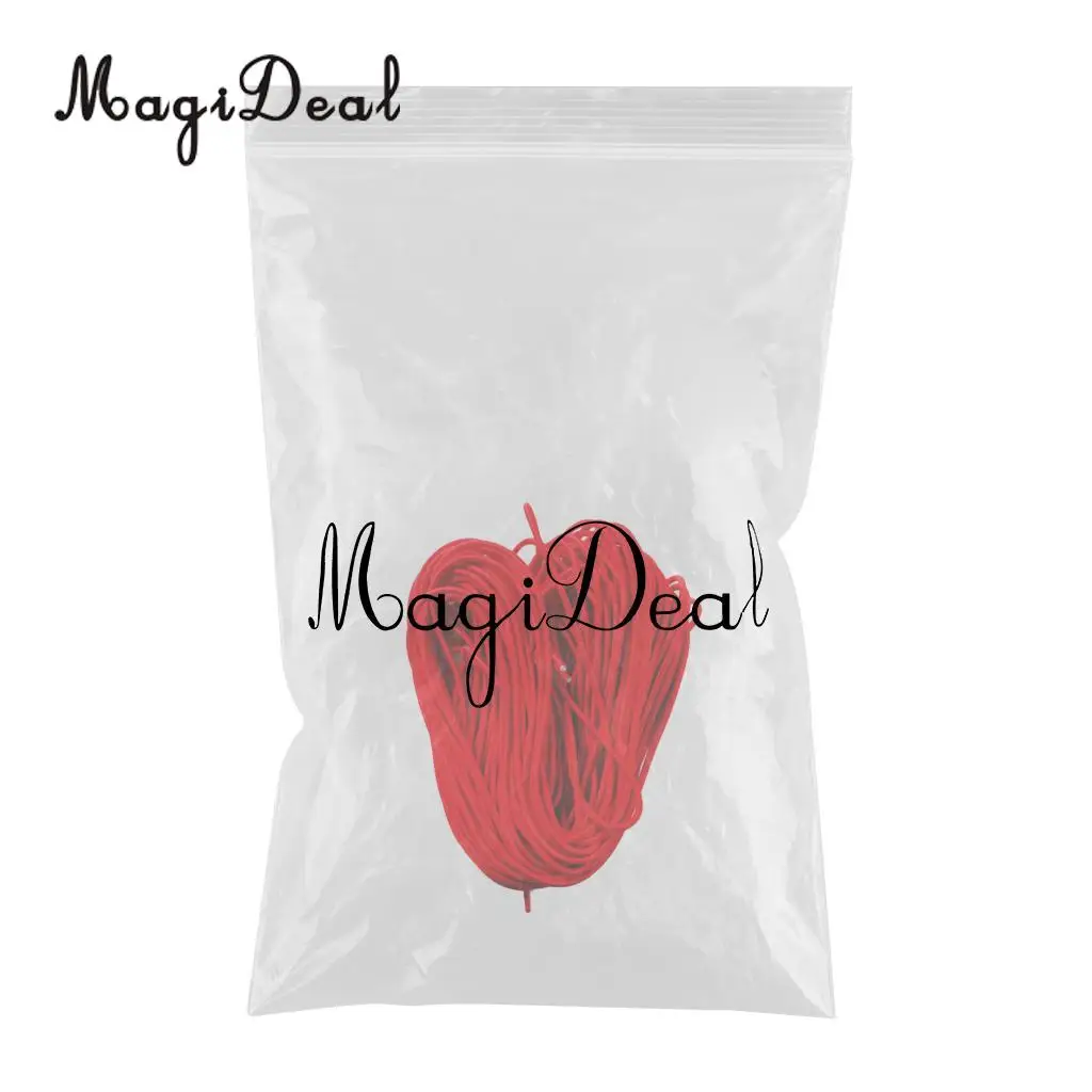 MagiDeal High Strength 5mm Red Elastic Rubber Bungee Rope Shock Cord Tie Down Boats Trailers for Boats Kayaks Canoe Surf Board