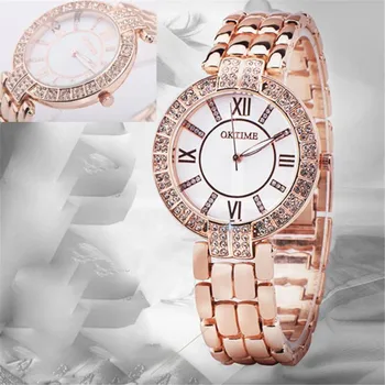 

OKTIME Brand Women Watches Fashion Ladies Women Alloy Band Analog Quartz Vogue Wrist Watch Relojes Hombre 2017 y8