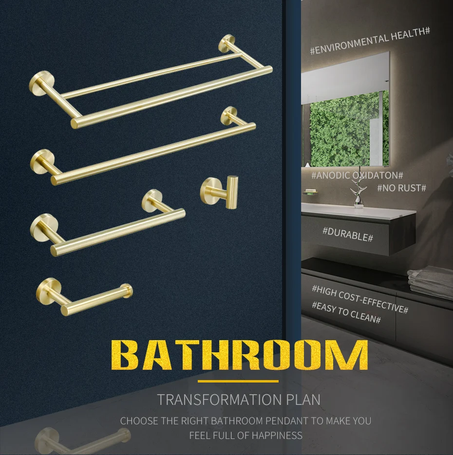 Faplully матовый золотой набор аксессуаров для ванной комнаты Т-образный дизайнерский держатель для туалетной бумаги держатель для туалетной щетки настенное оборудование