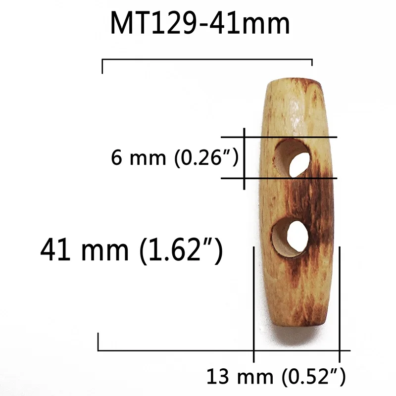 5 шт 50 шт 100 шт из натурального дерева рога большие деревянные пуговицы для шитья поделки своими руками и Скрапбукинг для одежды пальто ручной работы овальные пуговицы - Цвет: MT129-40mm