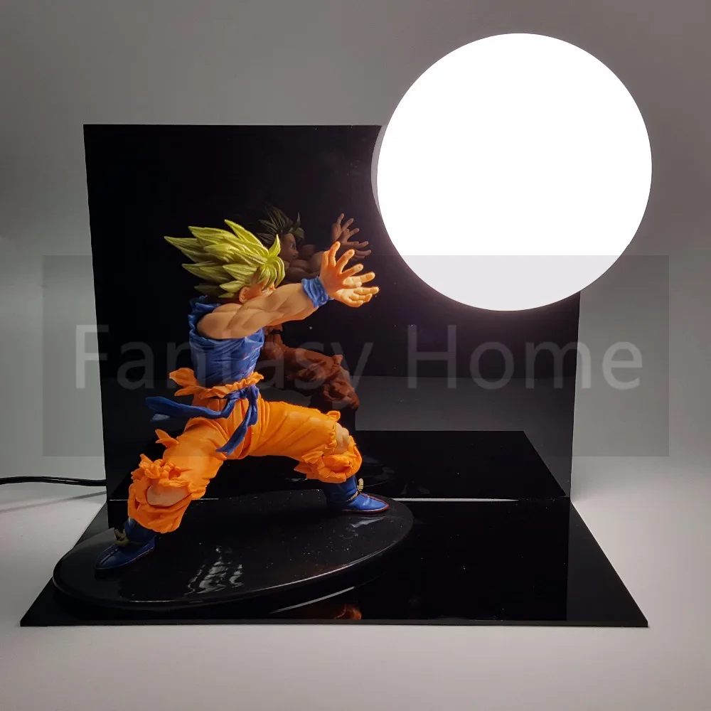 Dragon Ball Son Gokou Kamehameha Diy Display Toy Dragonball Goku Action Figure Super Figuras Dbz Figure+bulb+base Diy21 - Action Figures - AliExpress