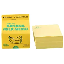 Молоко коробка Творческие заметки милые отмечает прекрасный Memo Закладки memos 200 Простыни детские (банан)