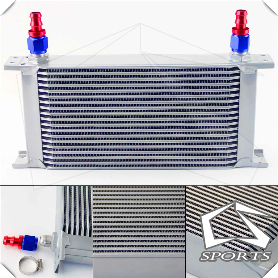 

19 Row Aluminum 8-AN8 Oil Cooler for Universal Car Radiating/Cooling System+Fitings