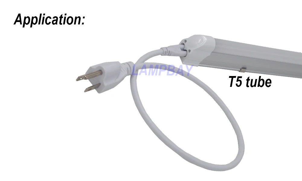 4-200pcs T5 T8 US Plug Cable 50cm 100cm 200cm 3