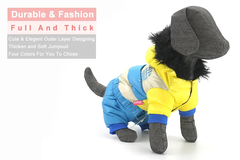 adidog New Winter Pet dog Clothes for Small Medium Dog Pet clothing Coat hoodies Waterproof Super Warm Jacket Snow chihuahua for Winter 301_2