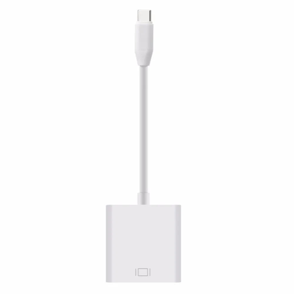 Кабель-адаптер типа C-Female VGA USB-C-VGA адаптер Белый USB 3,1 конвертер для Macbook12 дюймов для монитора ТВ-проектор