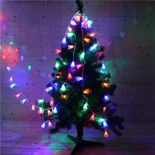 Ac220в 110 В 4 м 20 светодиодов Многоцветный Jingle bell светодиодный светильник-Гирлянда для свадебной вечеринки, Рождества, внутреннего и наружного украшения