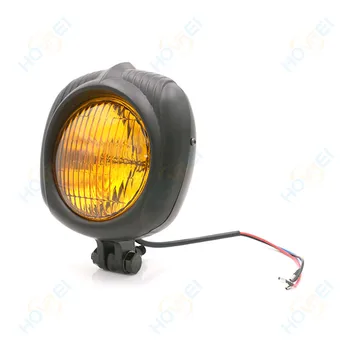 

Sealed Beam 4.5" Motorcycle Polish Headlight Retro Head lamp Light for Harley Road King Cafe Racer
