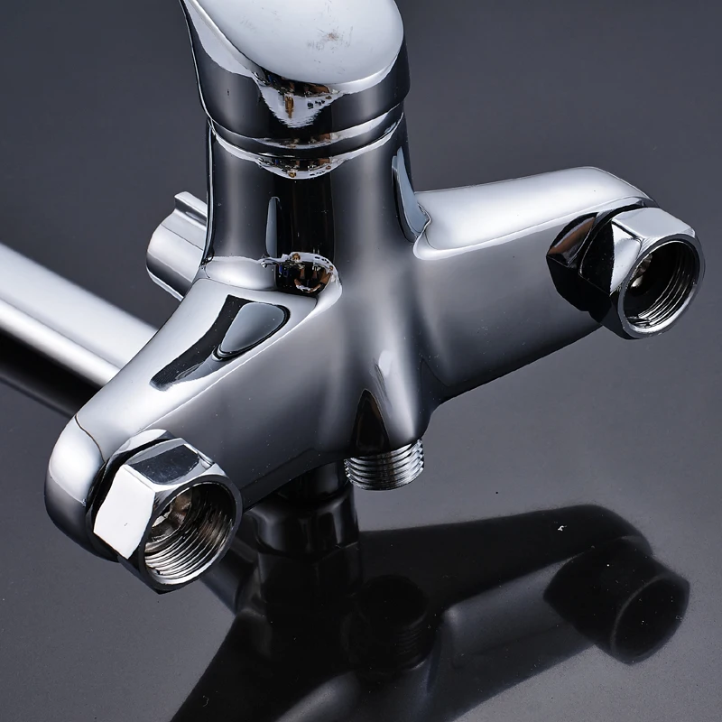 quyanre frap bathroom shower faucet Bathroom Mixer 40cm stainless steel long nose outlet brass shower faucet4